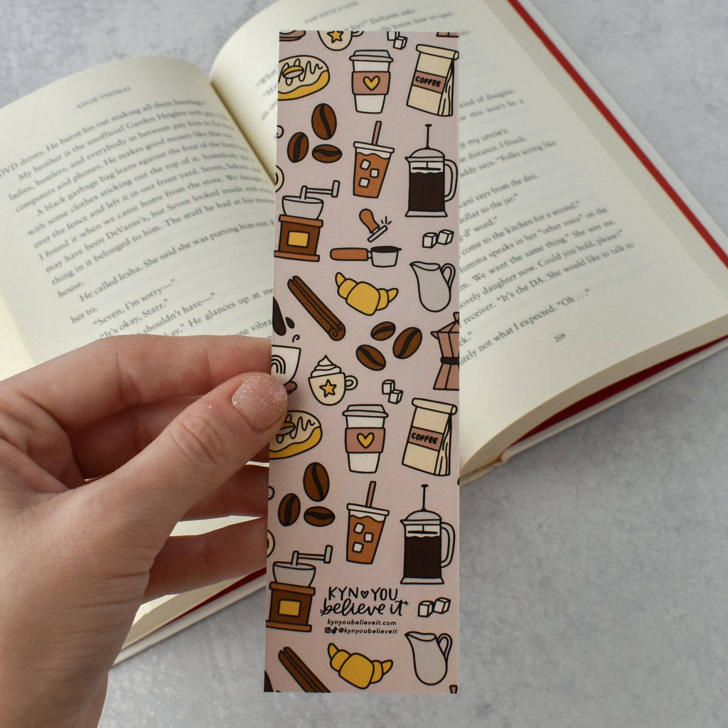 Coffee Double-Sided Bookmark | Reading Accessory