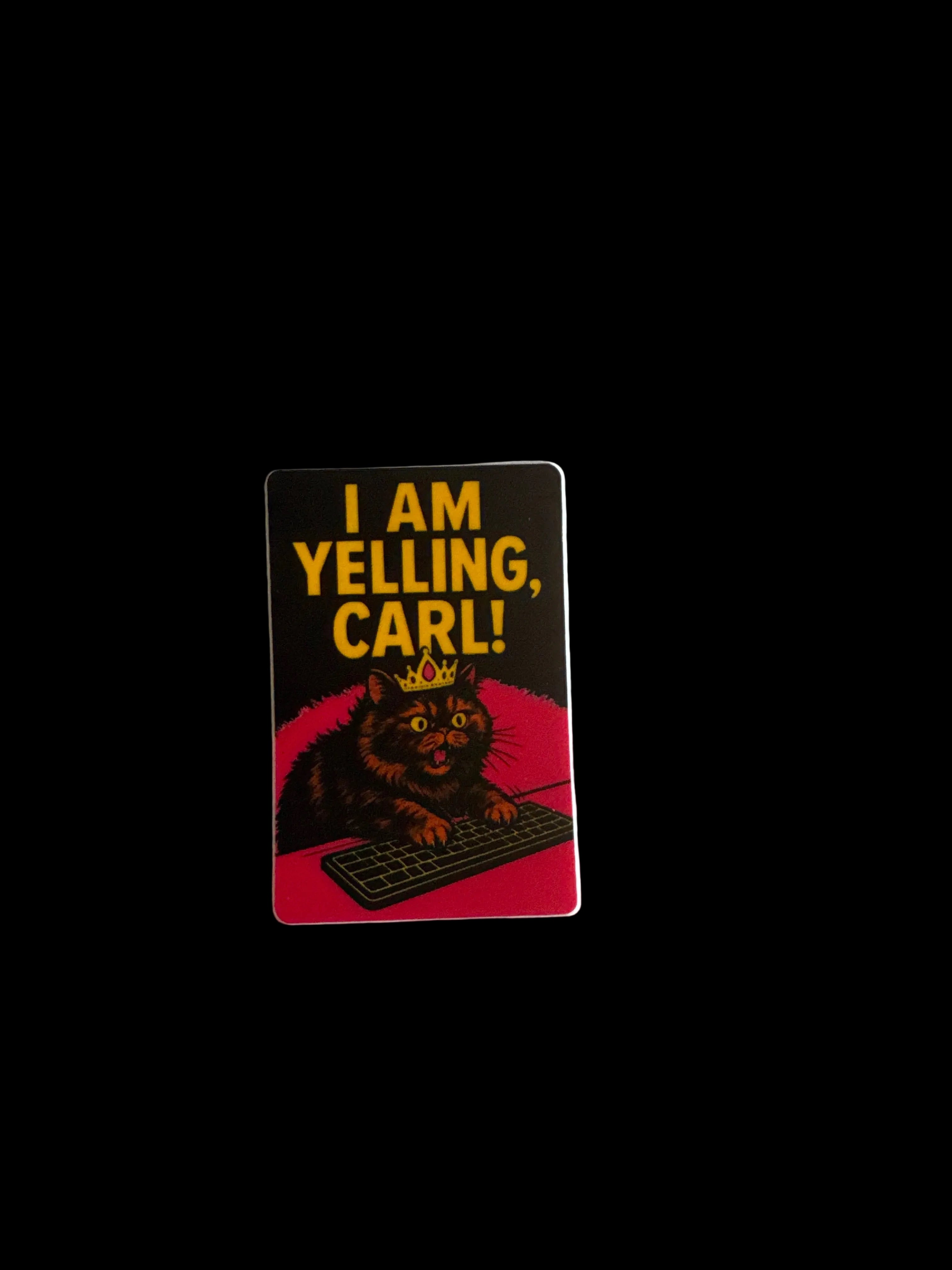 I Am Yelling Carl Princess Donut Vinyl Sticker