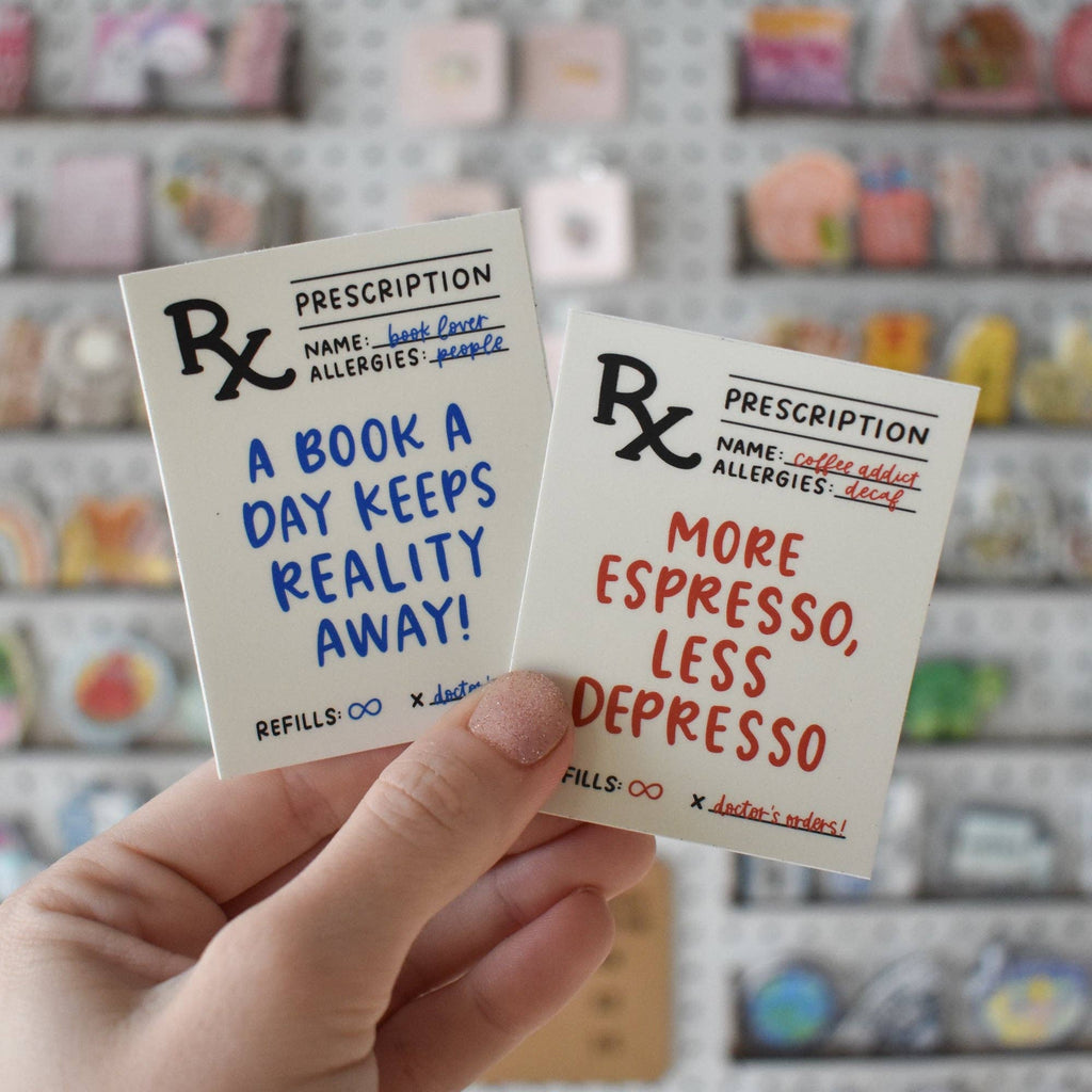 Book A Day Prescription Vinyl Sticker