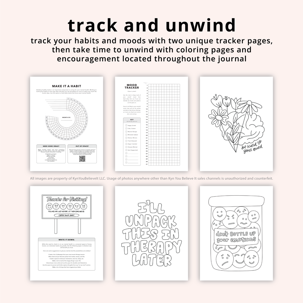 Take Care of Yourself Mental Health Journal | Undated