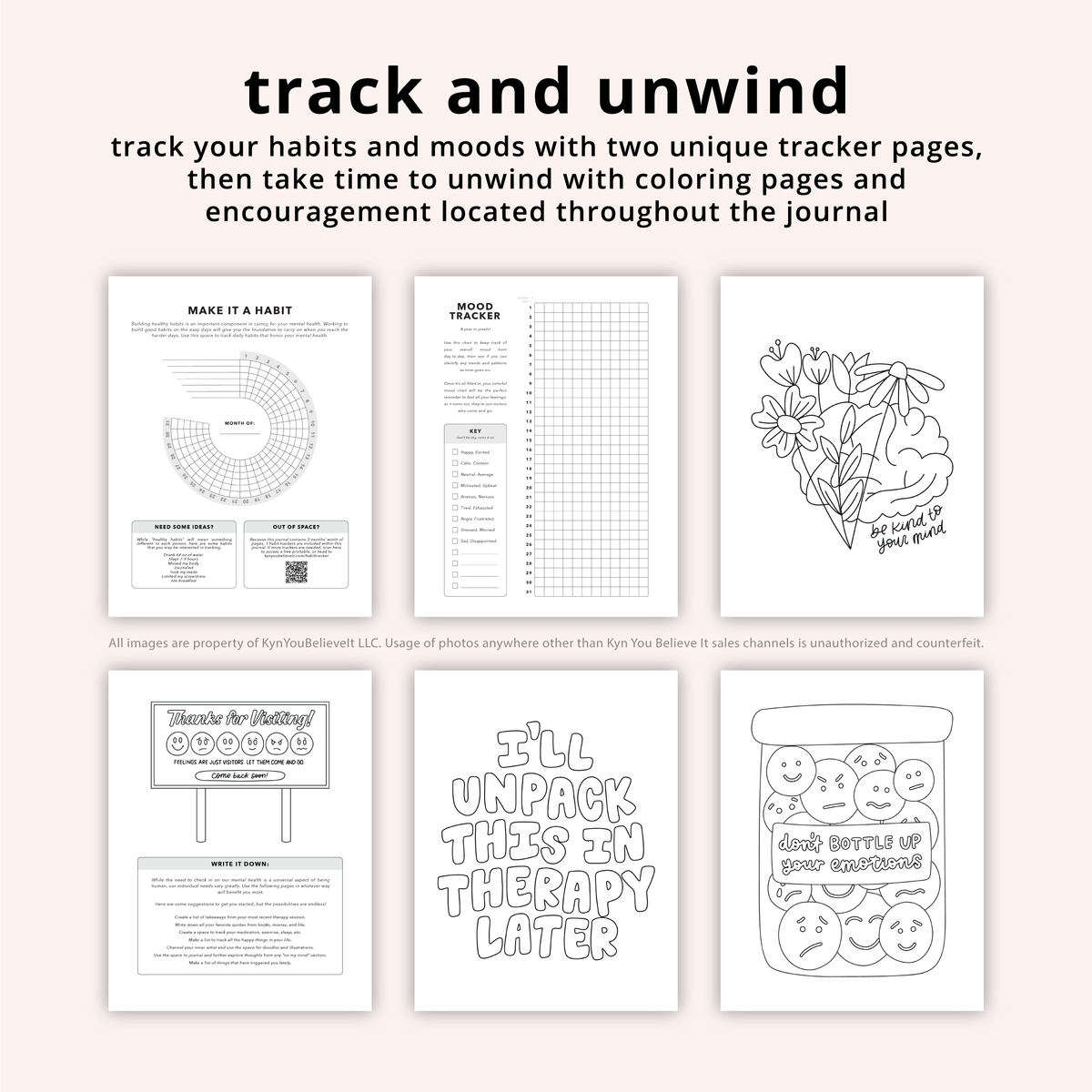 Take Care of Yourself Mental Health Journal | Undated