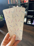 Double Sided Pencil Blue Checkered Bookmark