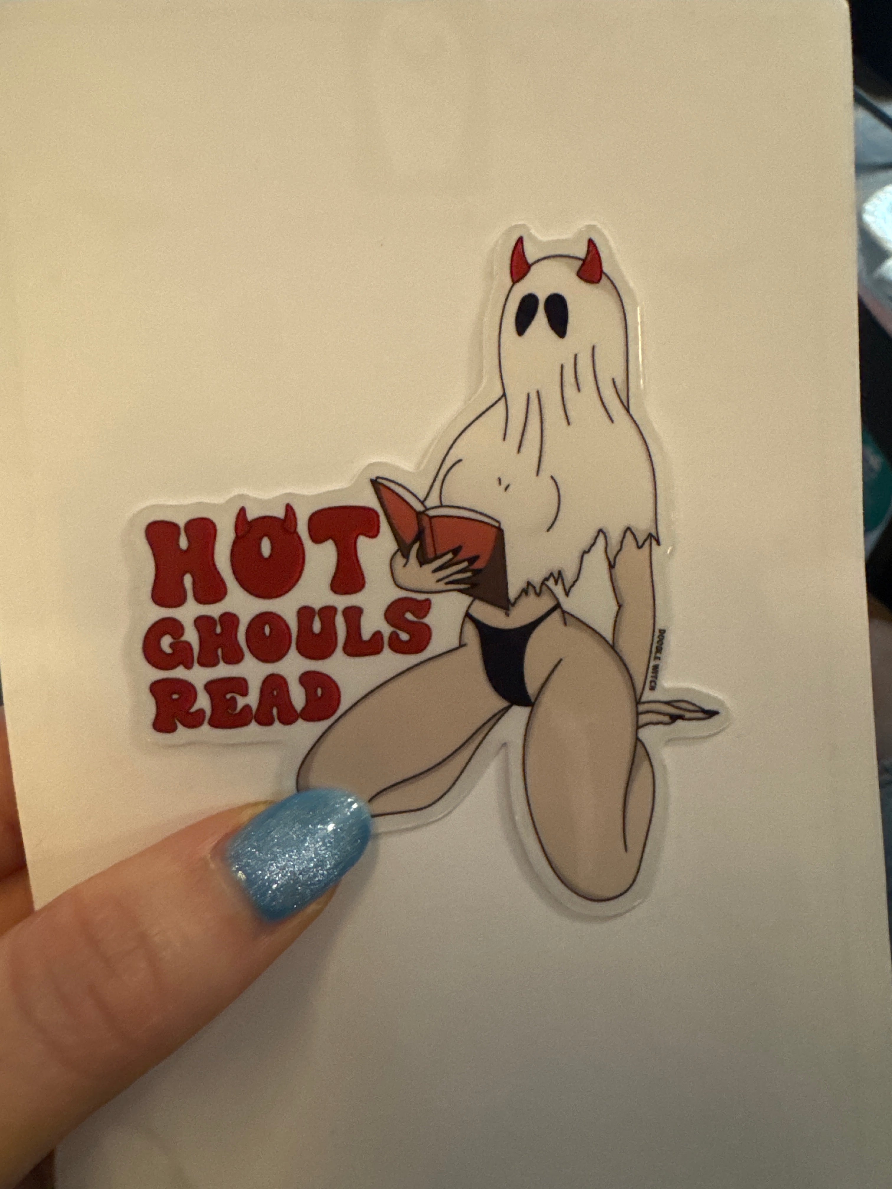 Hot Ghouls Read Sticker