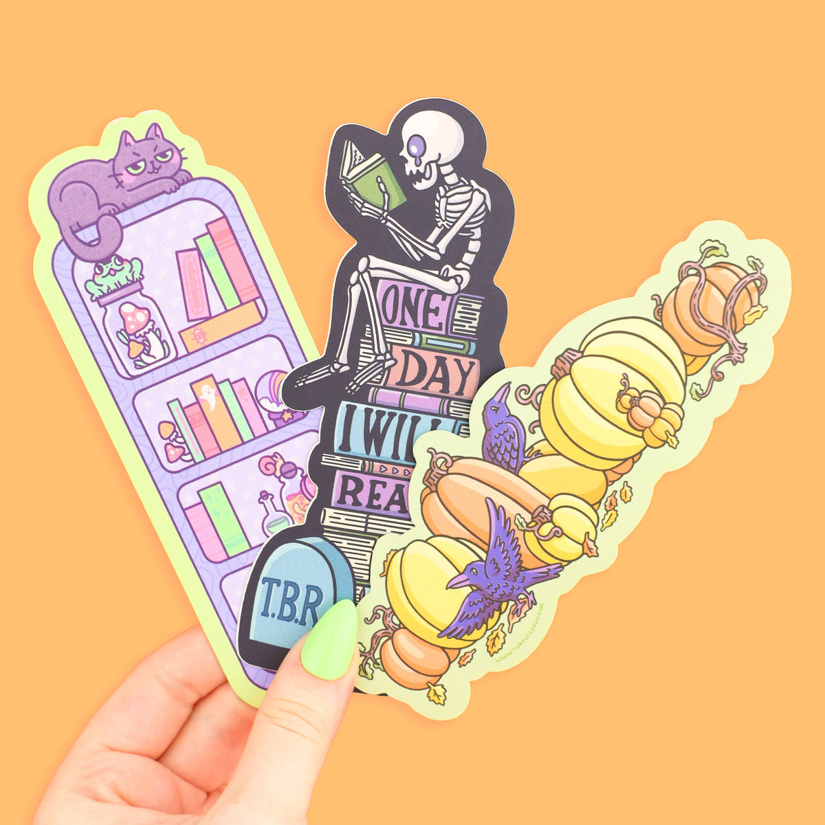 TBR Skeleton, Halloween, Bookish, Bookmark with Tassel