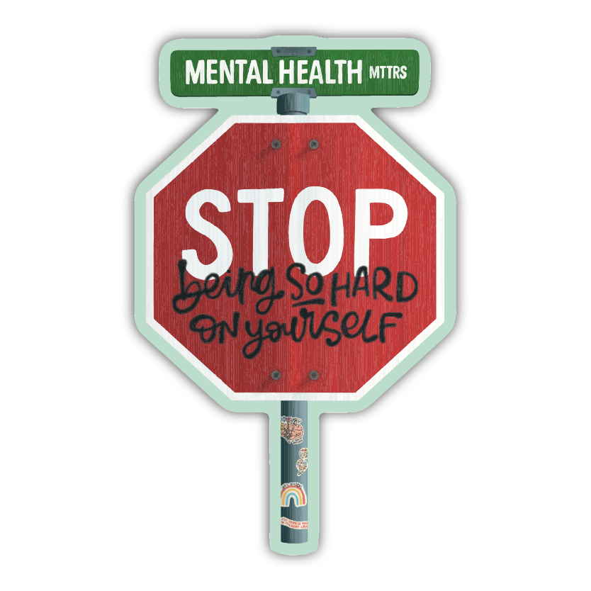 Stop Being So Hard on Yourself Vinyl Sticker