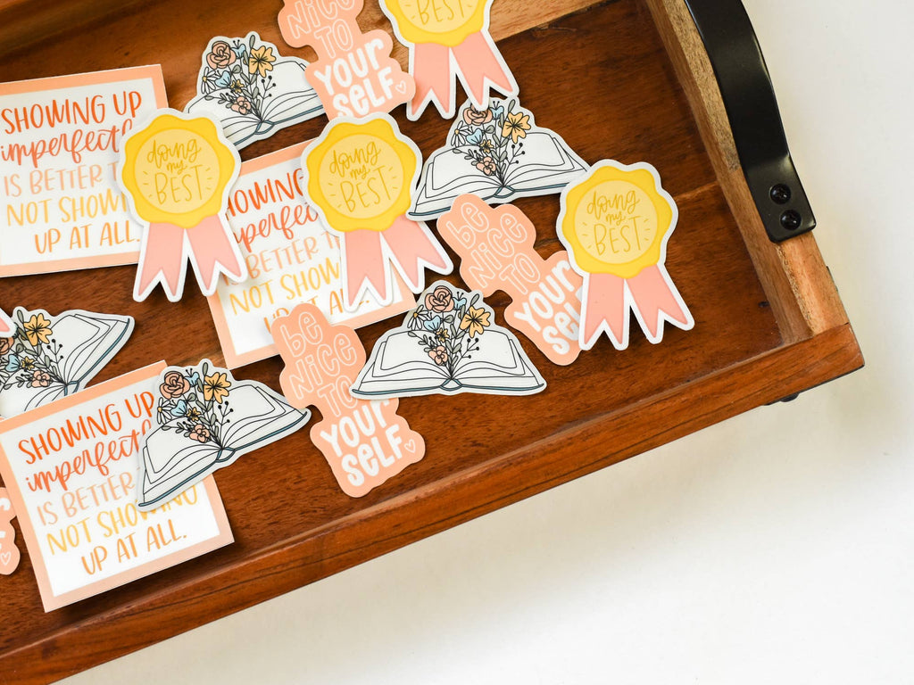 Showing Up Imperfectly Vinyl Sticker
