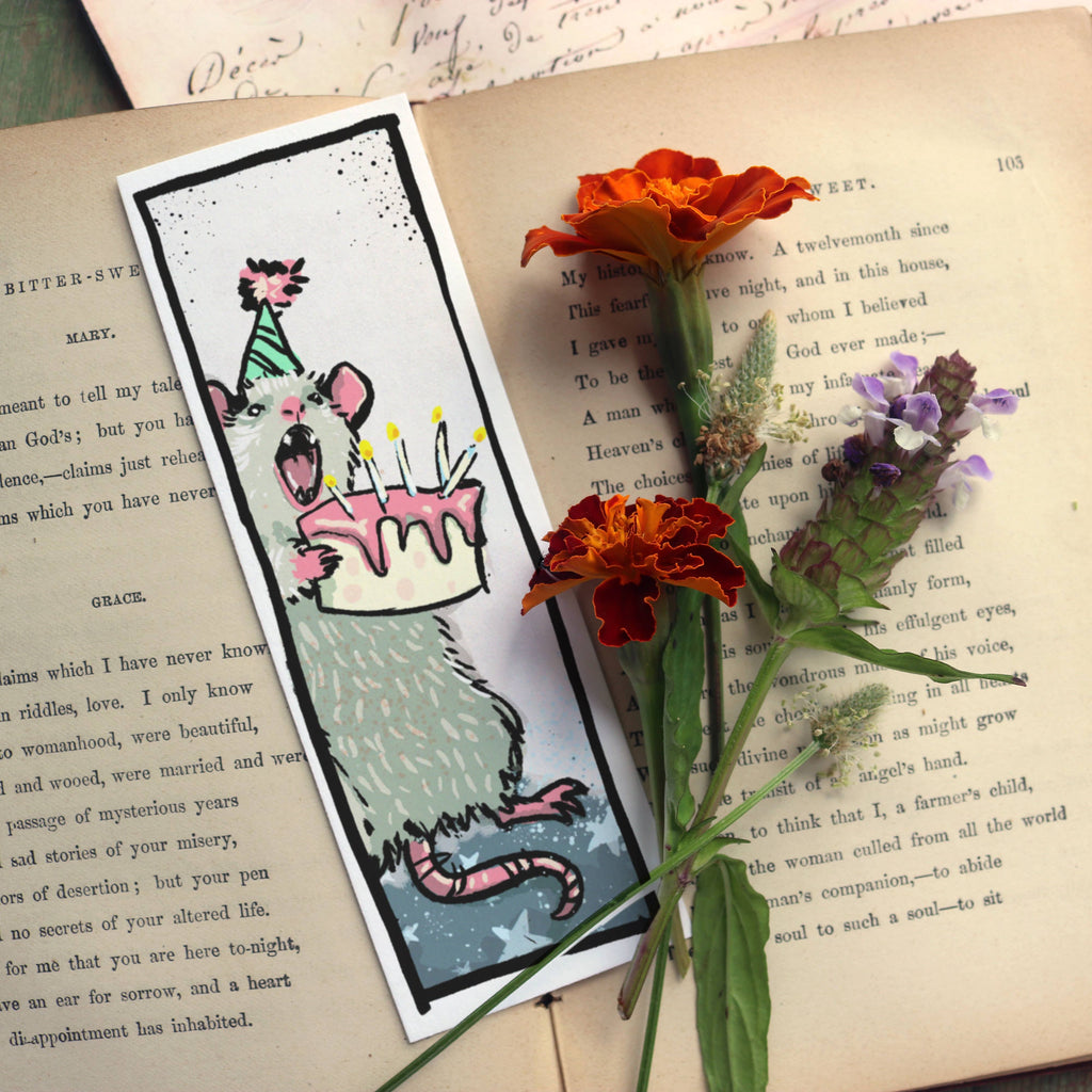 Mouse Party – Birthday or Celebration Fine Art Bookmark