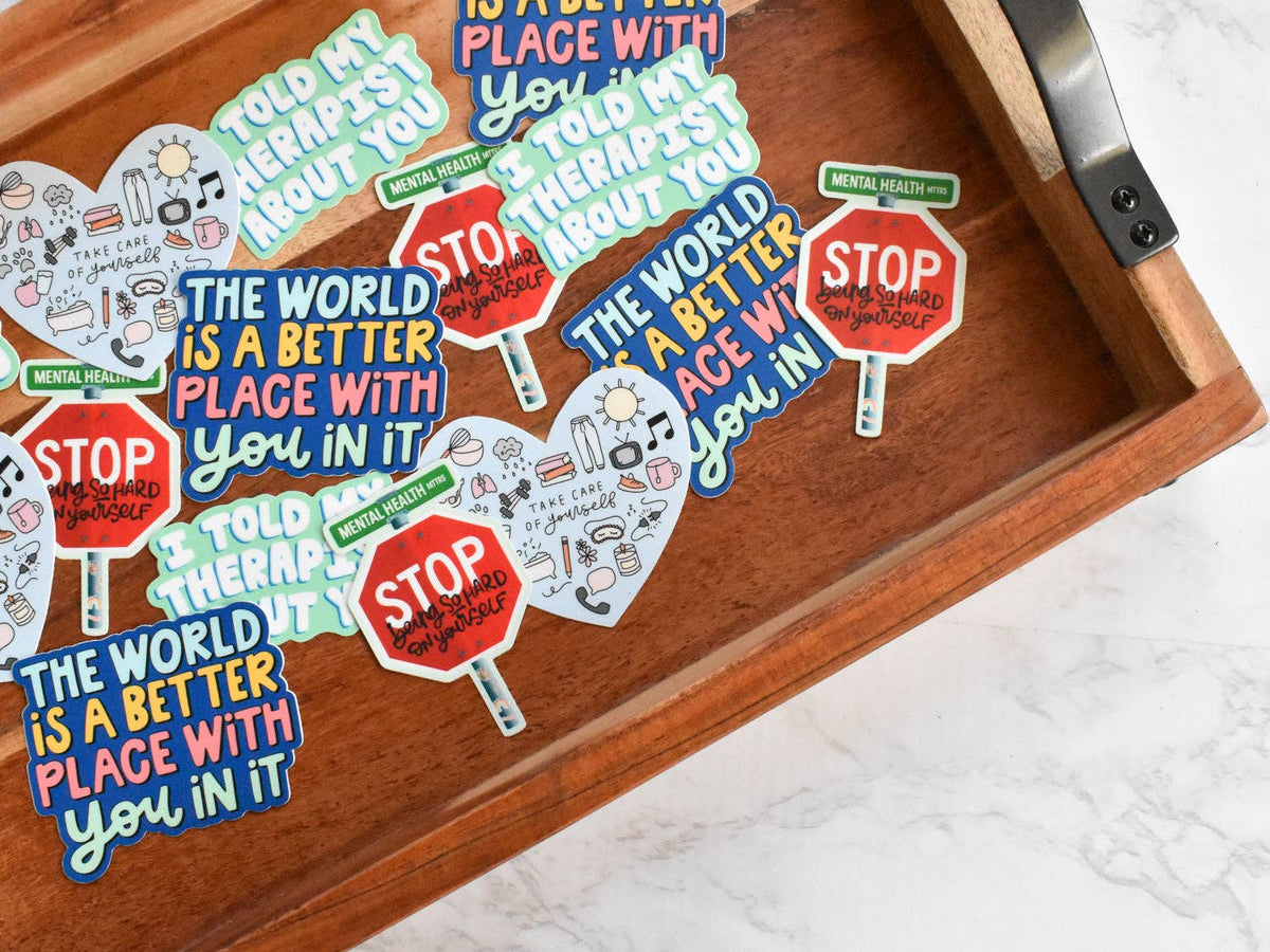 Stop Being So Hard on Yourself Vinyl Sticker