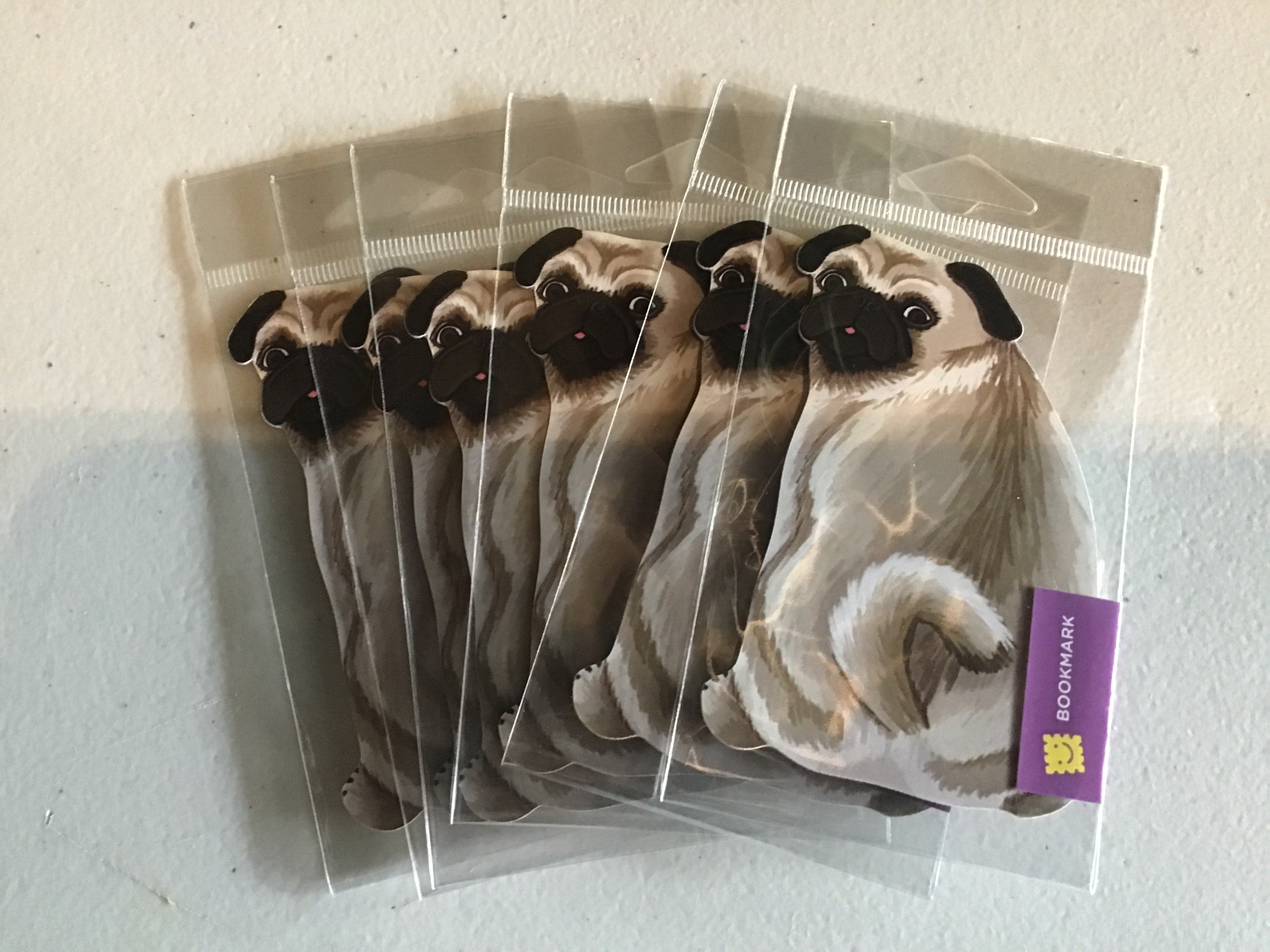 Pug Dog Die-Cut Bookmark
