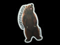 Overstimulated Roaring Grizzly Bear Vinyl Sticker