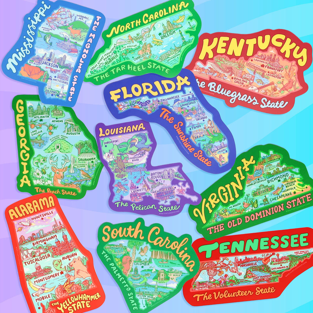 Louisiana Map Pelican State New Orleans Decal Vinyl Sticker