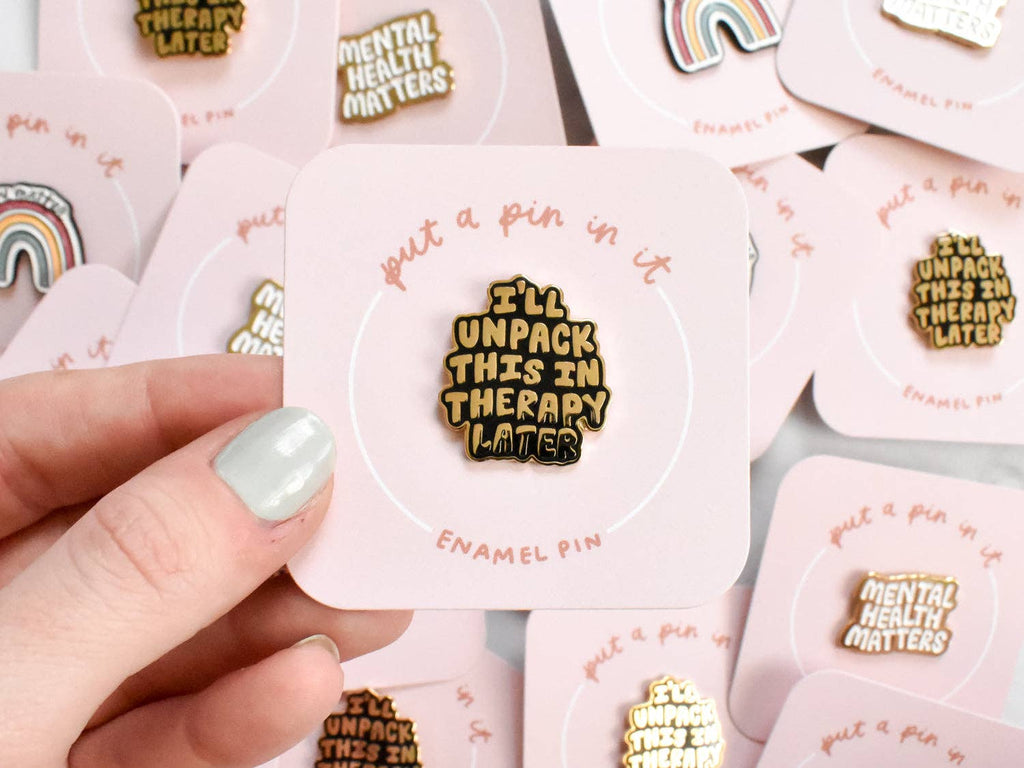 I'll Unpack This In Therapy Enamel Lapel Pin | 1-in