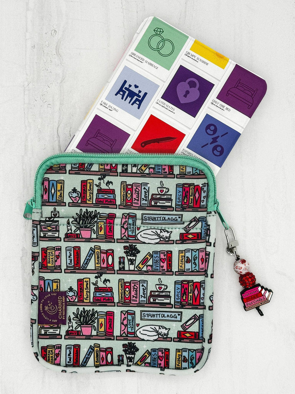 Romance Bookshelf Book Sleeve
