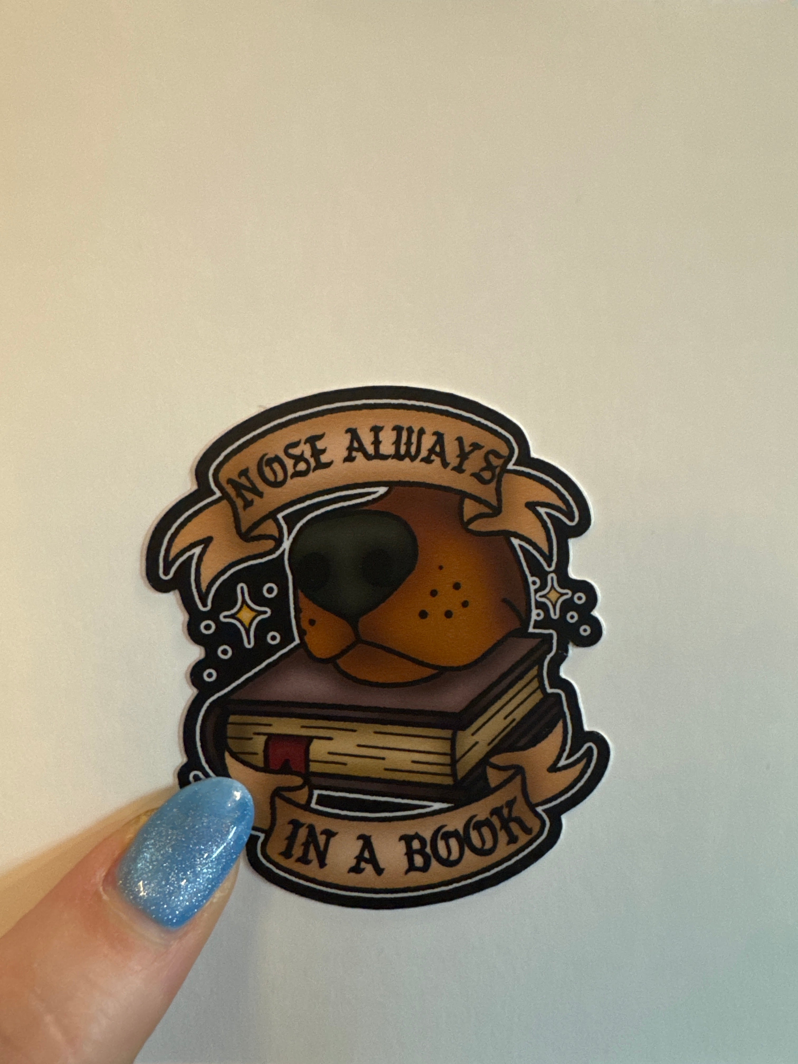 Nose Always in a Book sticker