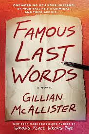Famous Last Words –Gillian McAllister
