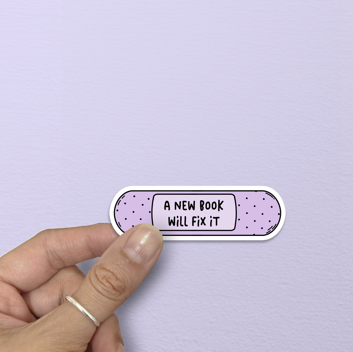 A New Book Will Fix it Band-aid Bookish Sticker