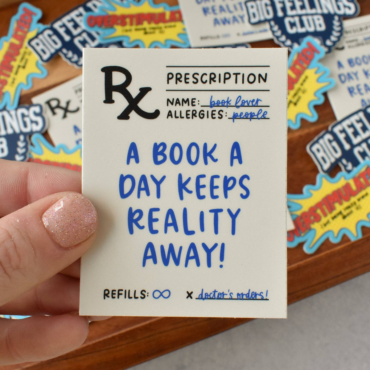 Book A Day Prescription Vinyl Sticker