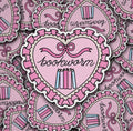 Bookworm Lace Heart Sticker