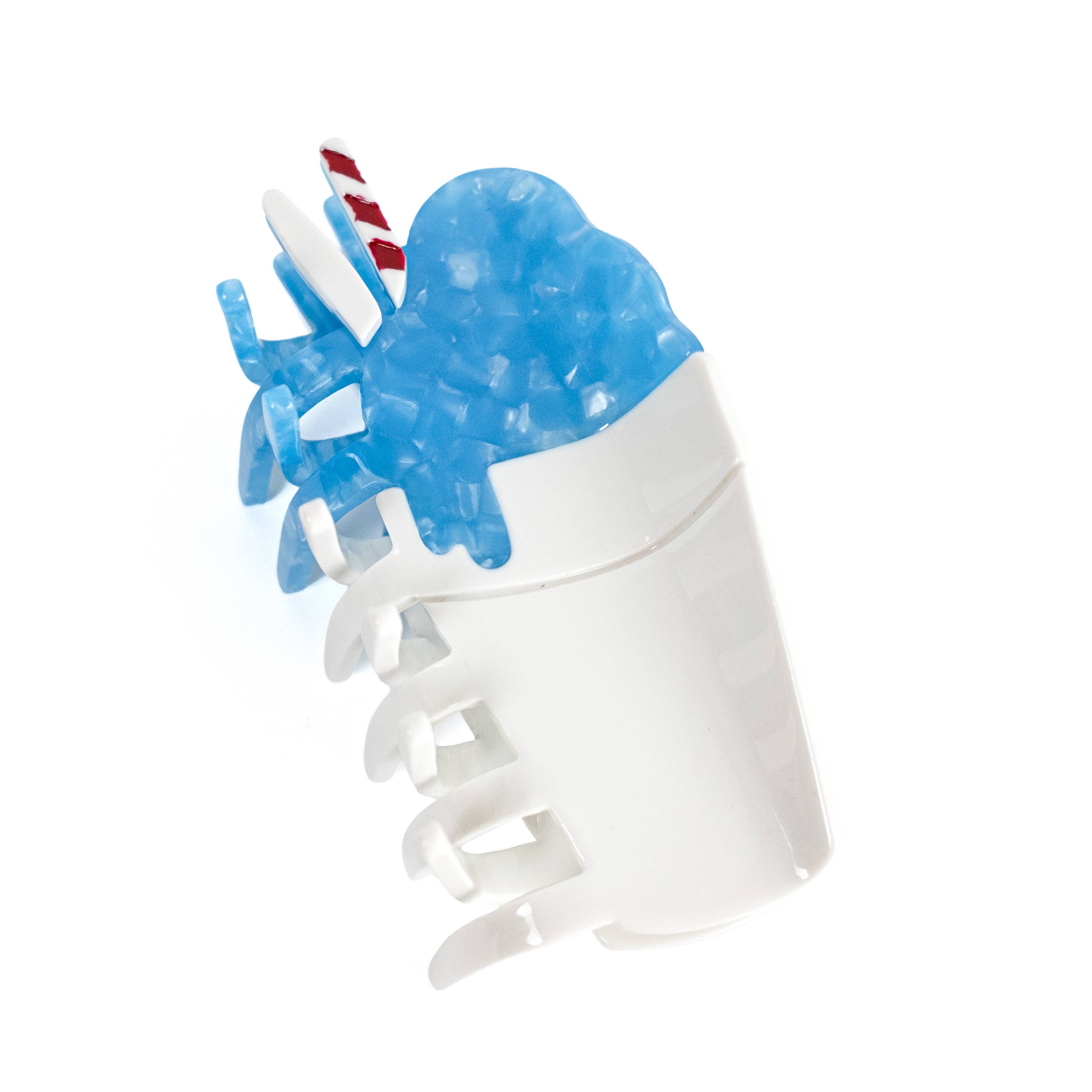 Blue Snowball Hair Claw Clip - Louisiana Sno-Ball Clip