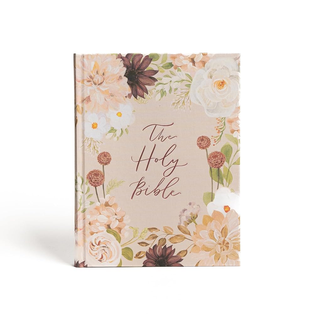 CSB Notetaking Bible, Large Print Hosanna Revival Edition, Blush Cloth Over Board, Black Letter, Single-Column, Journaling Space, Reading Plan, Easy-to-Read Bible Serif Type cover image