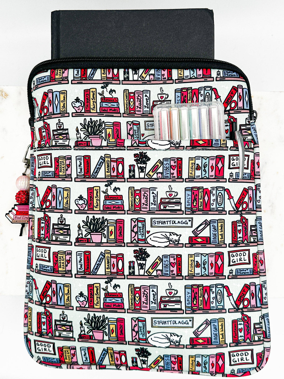 Romance Bookshelf Book Sleeve