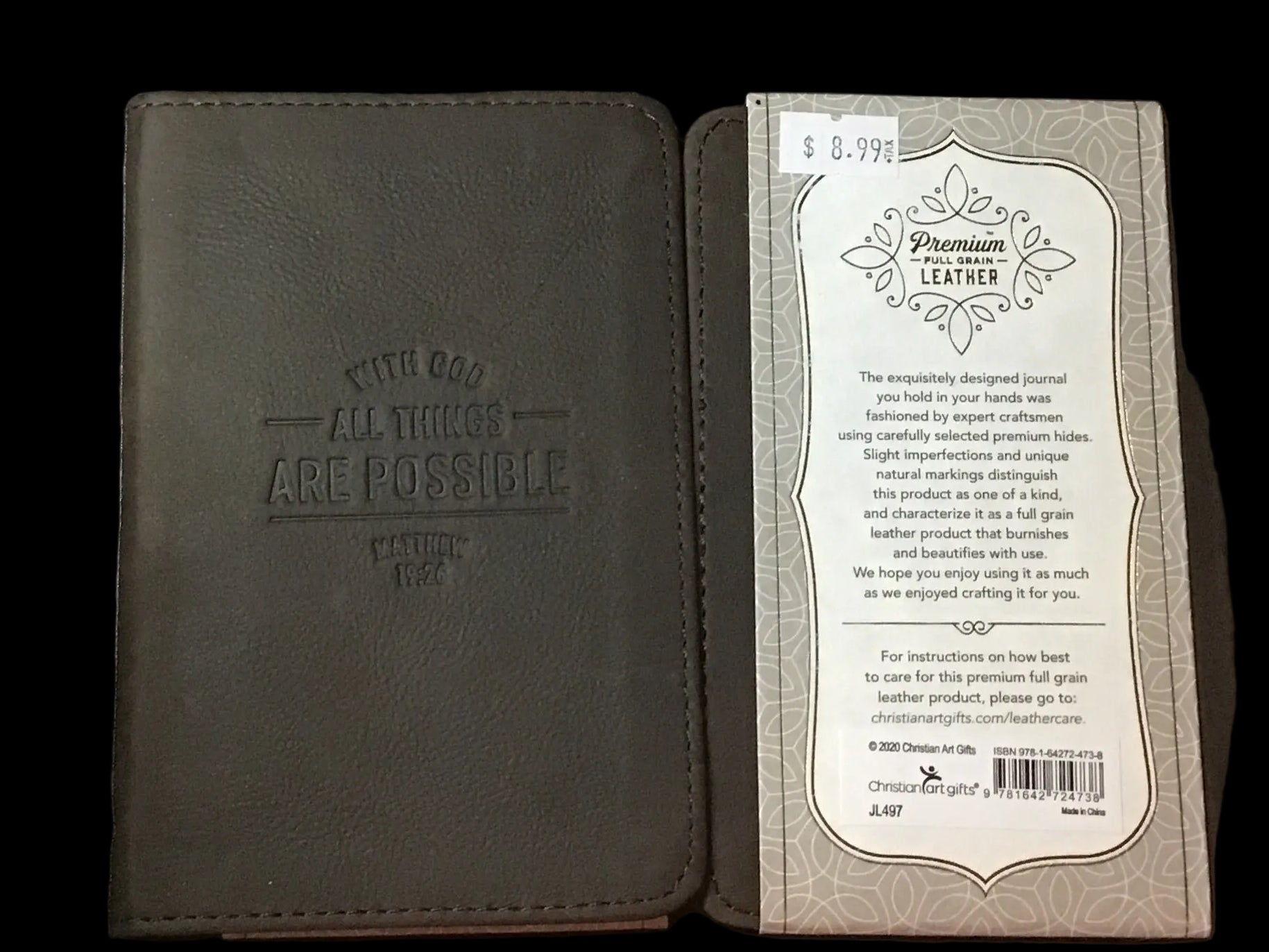 Leather Journal (Matthew 19:26)