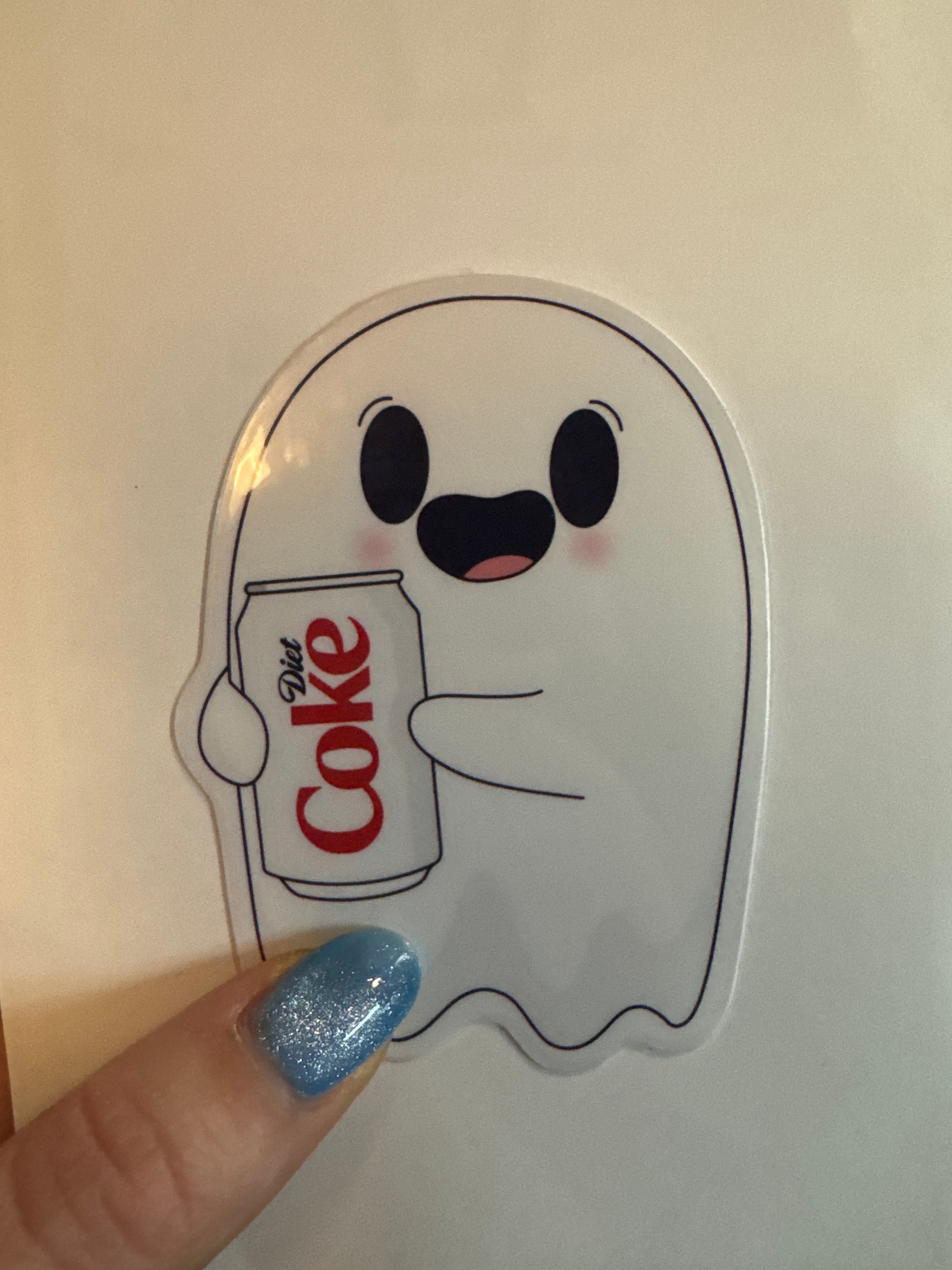 Diet Coke Ghost Sticker