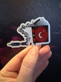 Red Book Heart Chain Sticker