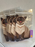 Meowing Siamese Cat Die-Cut Bookmark
