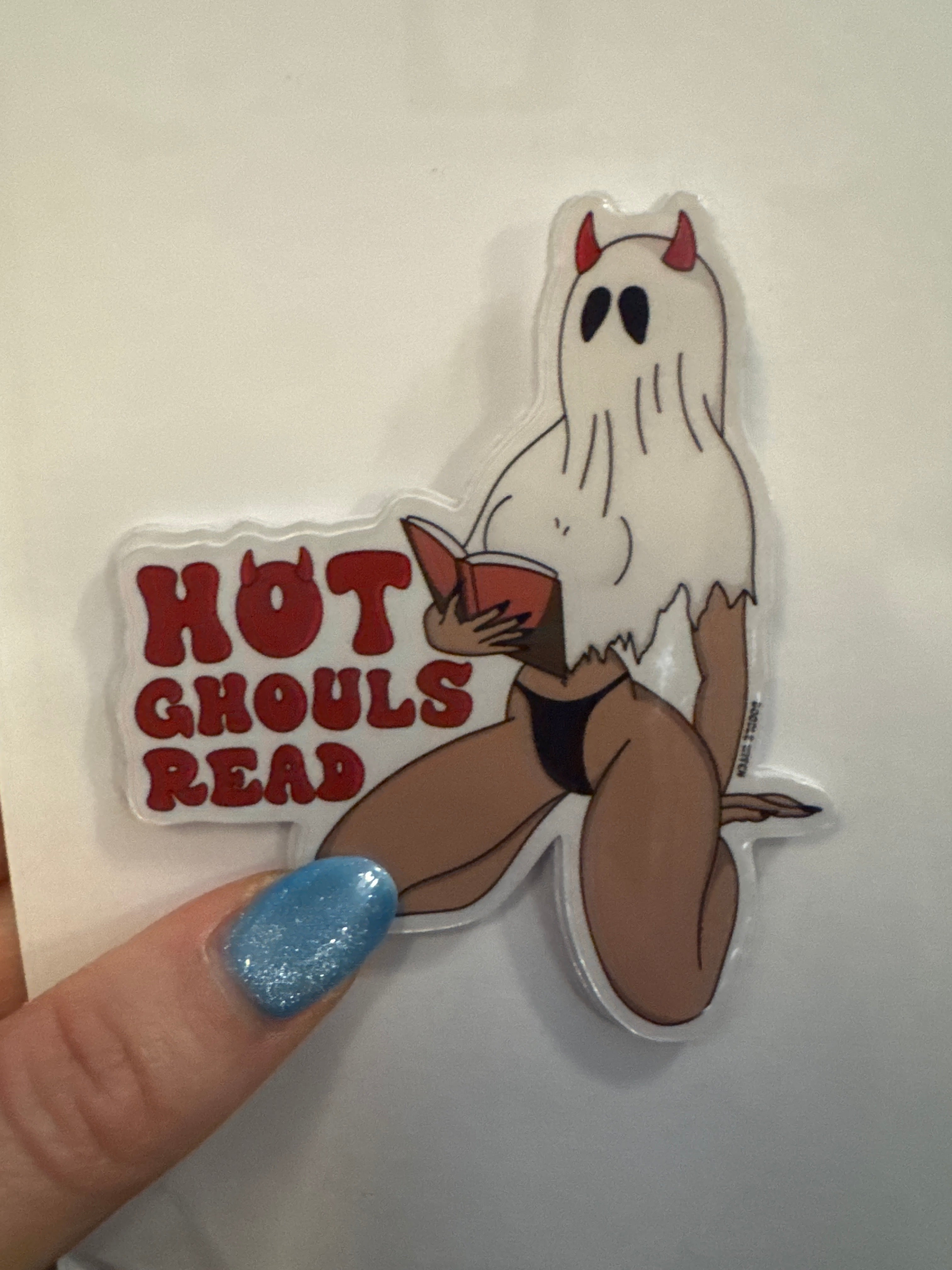 Hot Ghouls Read Sticker