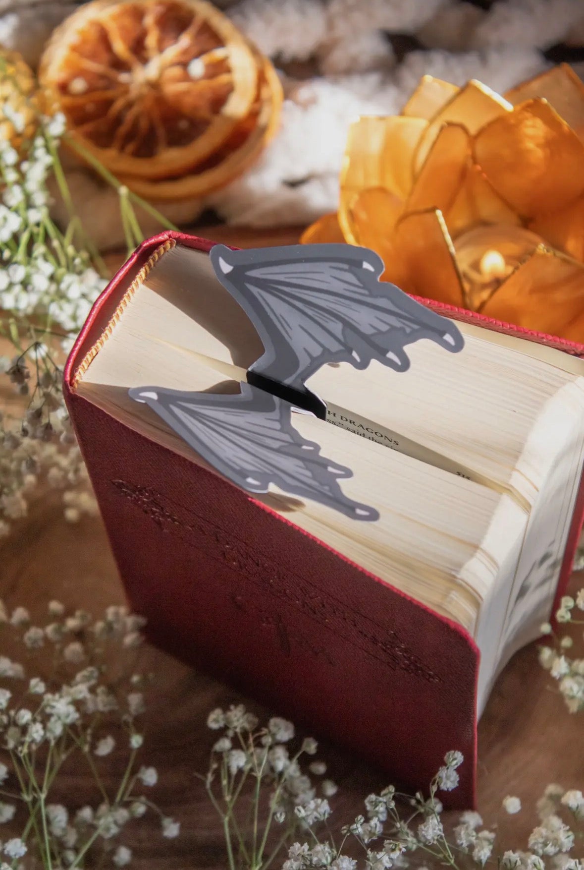 Black Dragon Wings 3D Bookmark