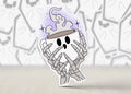 Skeleton Hands with Mug Coffee Tea Sticker