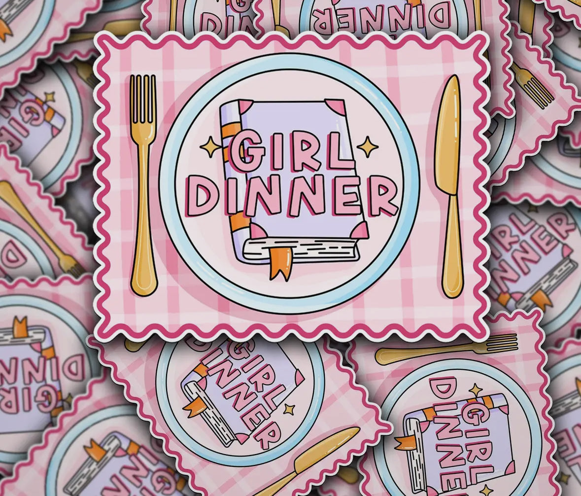 Girl Dinner Sticker