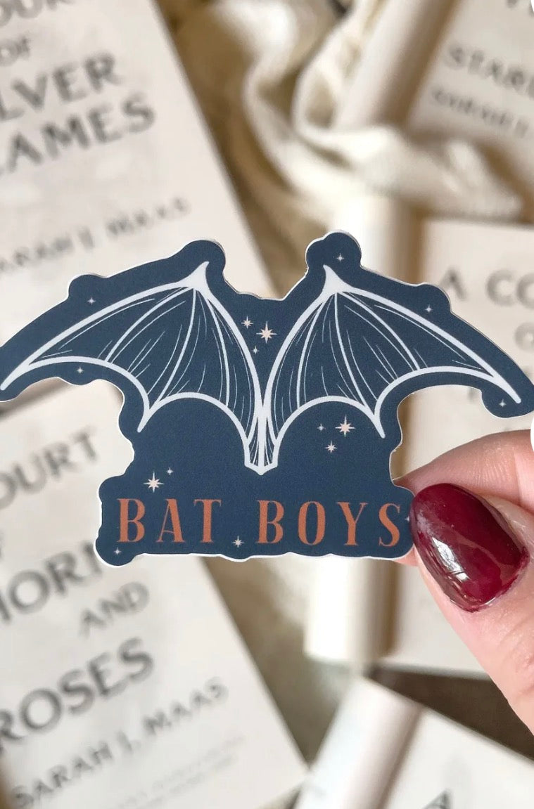 Bat Boys Navy Waterproof Sticker | A Court of Thorns and Roses | SJM | 3"x1.9"
