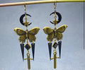 Gothic Style Bronze Butterfly & Sword
Dangle Earrings