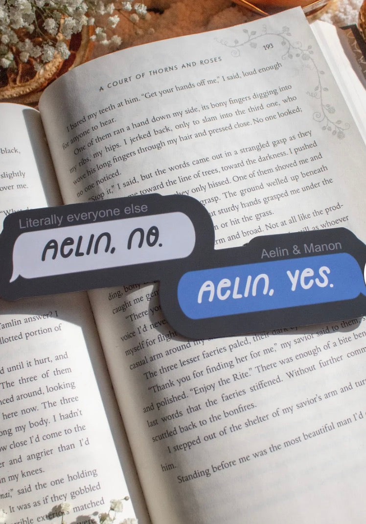 Meaggie Moos Aelin, No / Aelin, Yes Bookmark | Throne of Glass