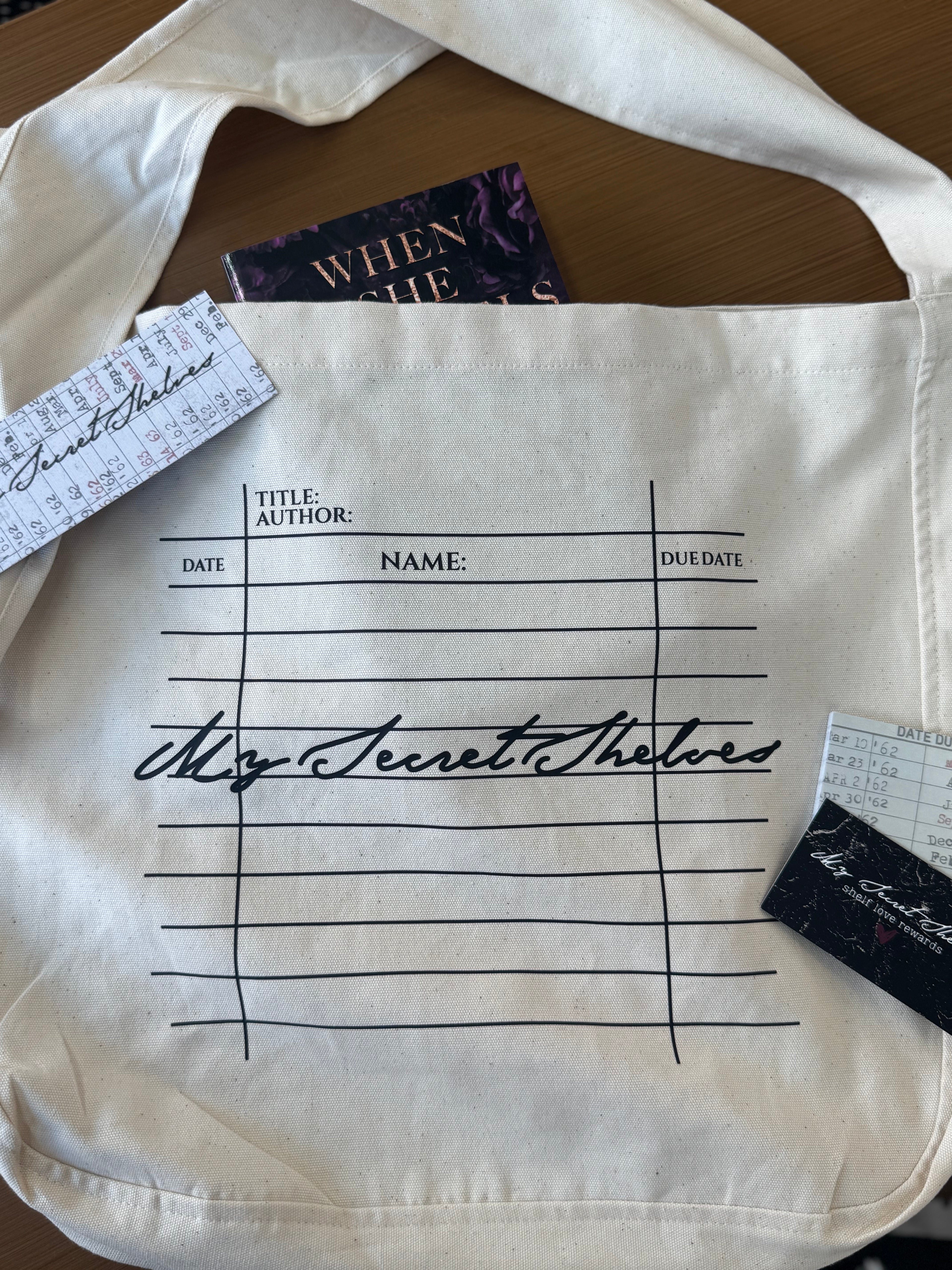 My Secret Shelves Hobo Style Book Bag