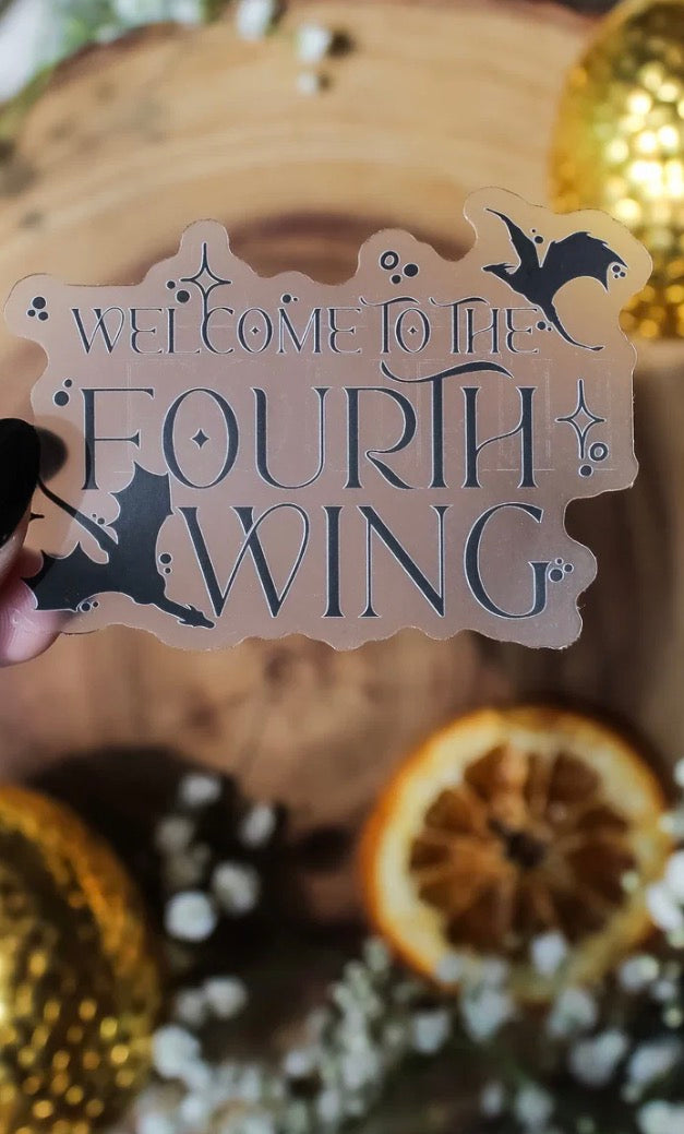 Meaggie Moos Fourth Wing | Welcome To The Fourth Wing Sticker Waterproof Sticker