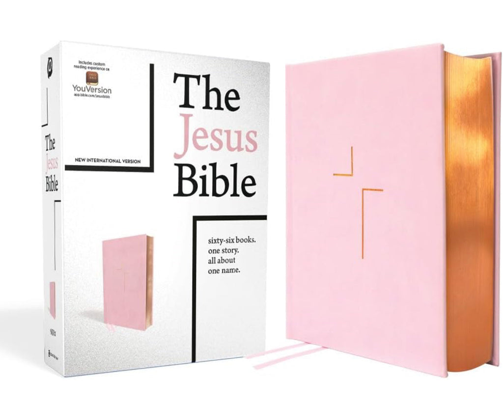 The Jesus Bible, NIV Edition, Leathersoft over Board, Pink, Comfort Print