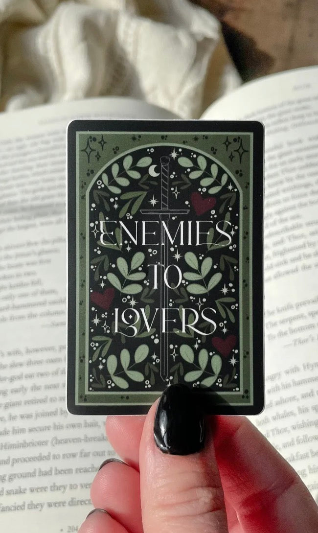 Enemies to Lovers Sword Heart Waterproof Sticker | 3"x2"