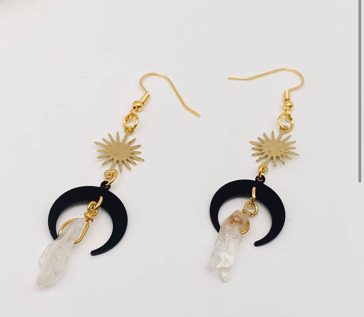 Black Moon Earrings
Crystal Charm