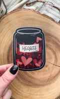 Jar Of Hearts Waterproof Sticker | 3"x2.2"