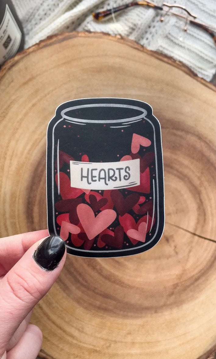 Jar Of Hearts Waterproof Sticker | 3"x2.2"