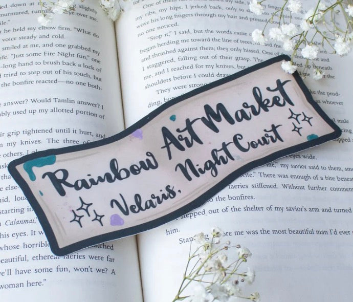 Meaggie Moos Velaris Rainbow Art Market Banner Bookmark | A Court Of Thorns and Roses