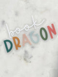 Book Dragon Waterproof Sticker | 3" x 1.7"