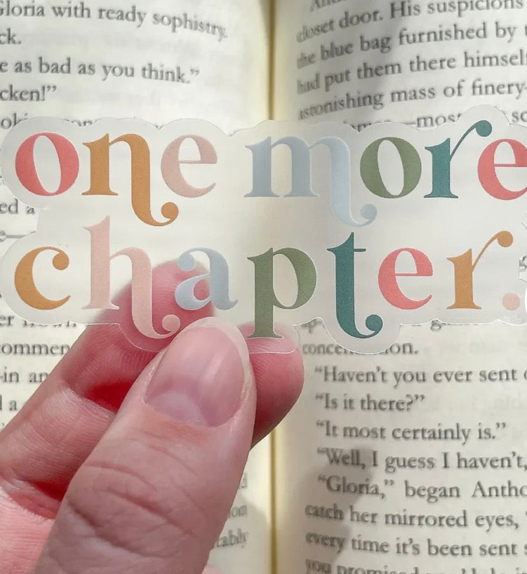 One More Chapter Waterproof Sticker | 3" x 1.4"