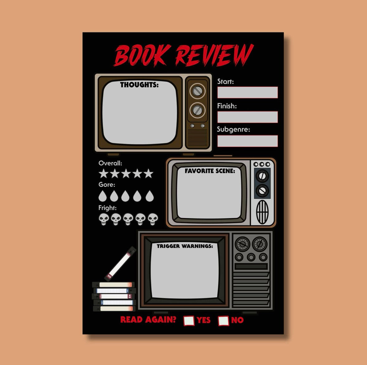 Horror Book Review Sticky Notepad
