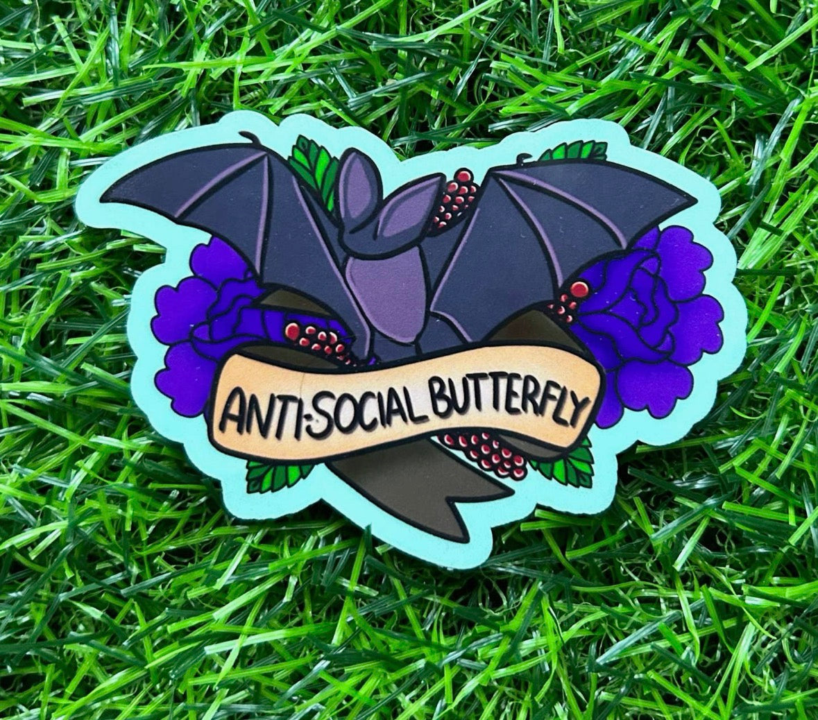 Anti-Social Butterfly • Sticker