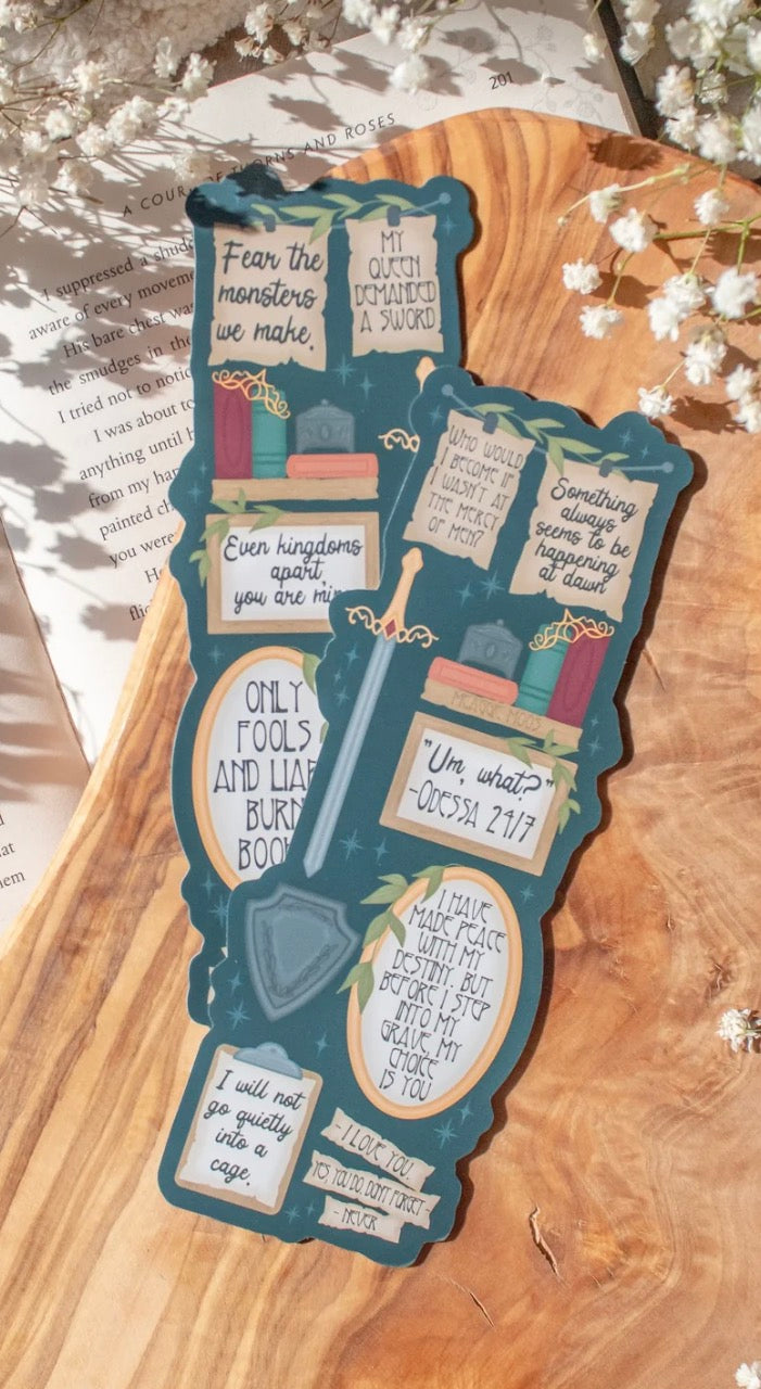 Meaggie Moos Shield of Sparrows | Quote Wall Die-Cut Bookmark