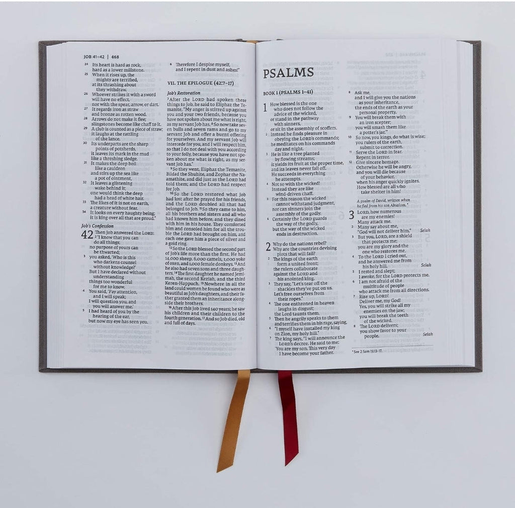 The NET Thinline Bible Gray Cloth Over Board